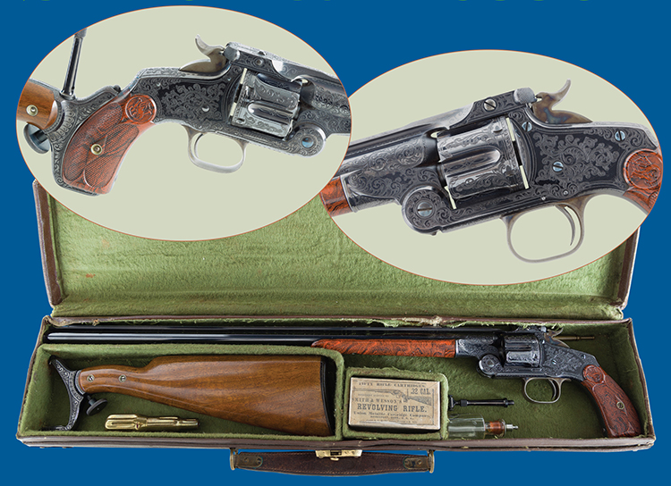 Nimschke Engraved Smith and Wesson Revolving Rifle