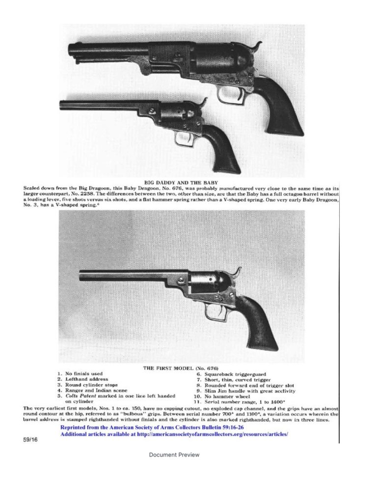 Colt 1848 Pocket Model – American Society Of Arms Collectors