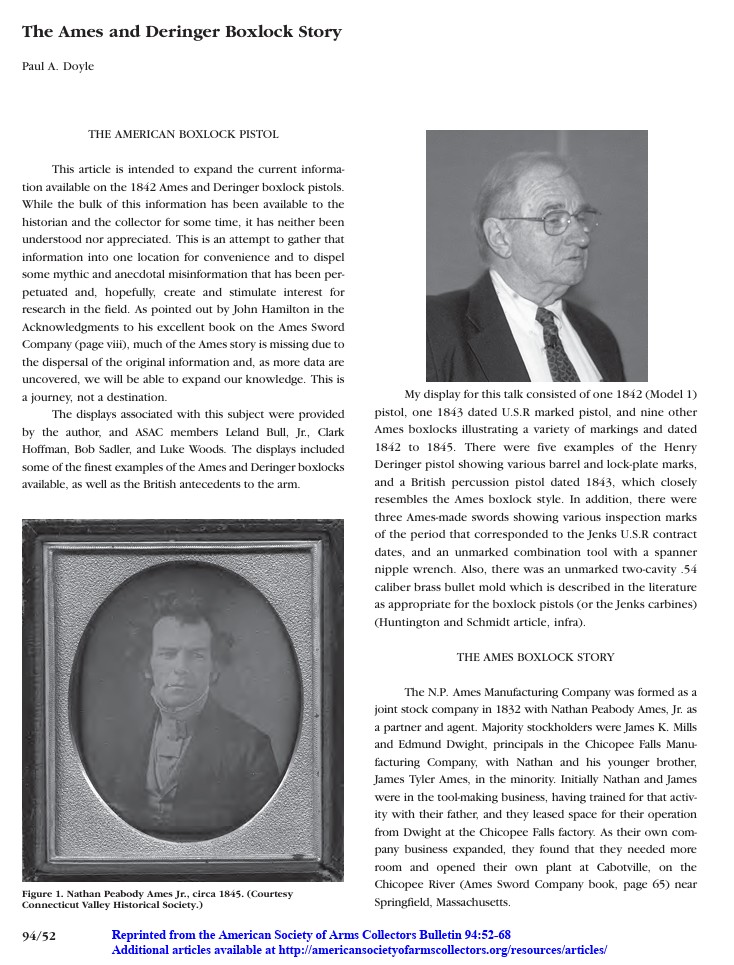 The Ames and Deringer Boxlock Story image