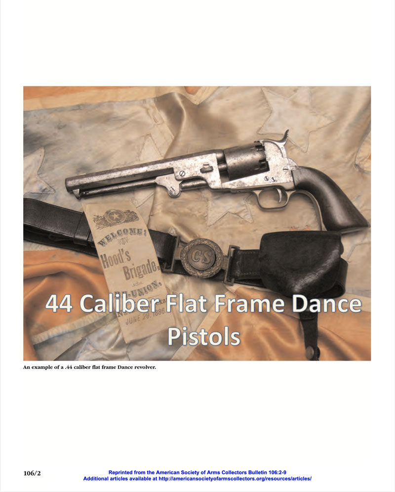 106 2012 fall rogers 44 Caliber Flat Frame Dance Revolvers