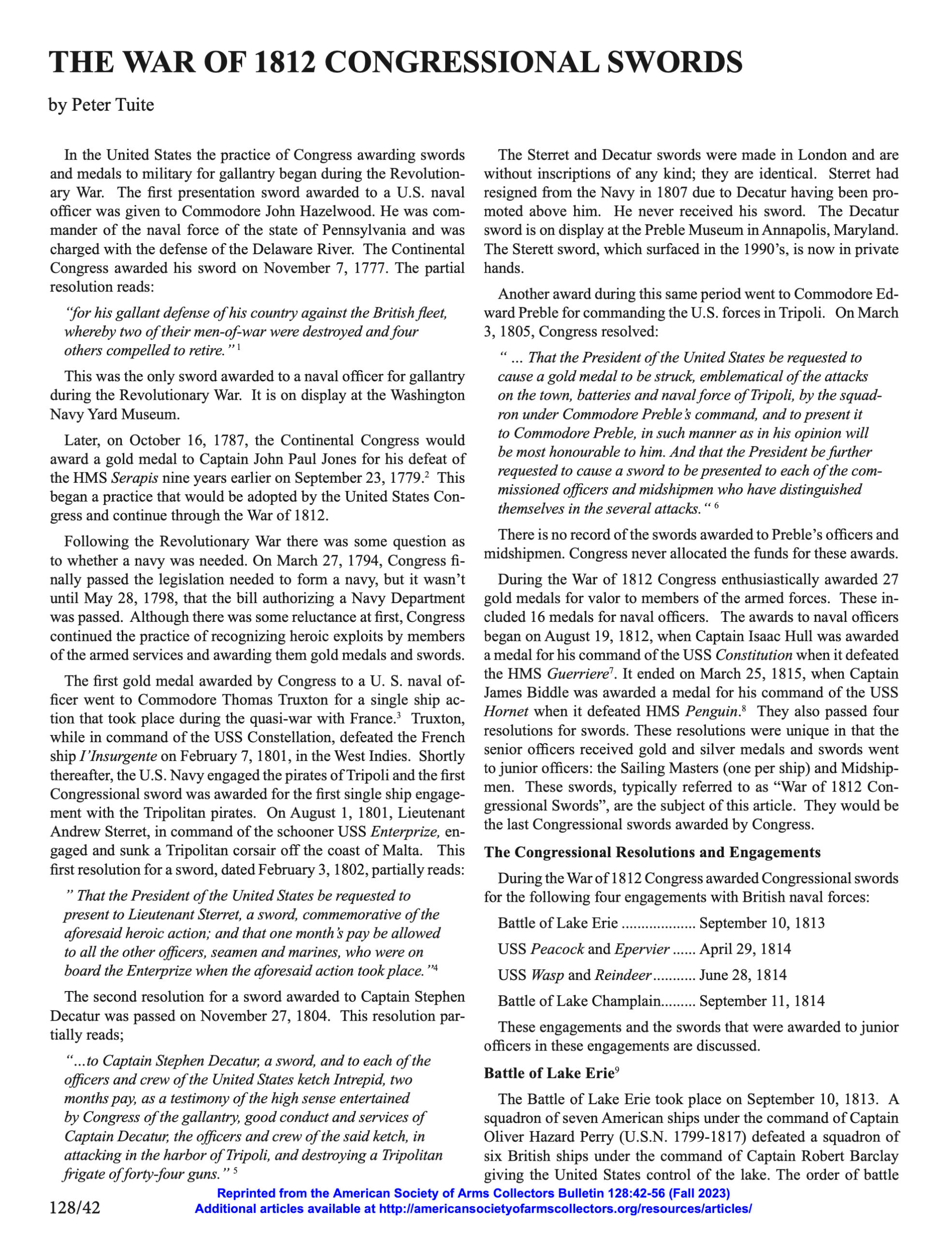 2020-2029 Articles – American Society of Arms Collectors