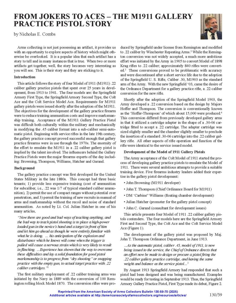 M1911 Gallery practice pistol - Combs v130